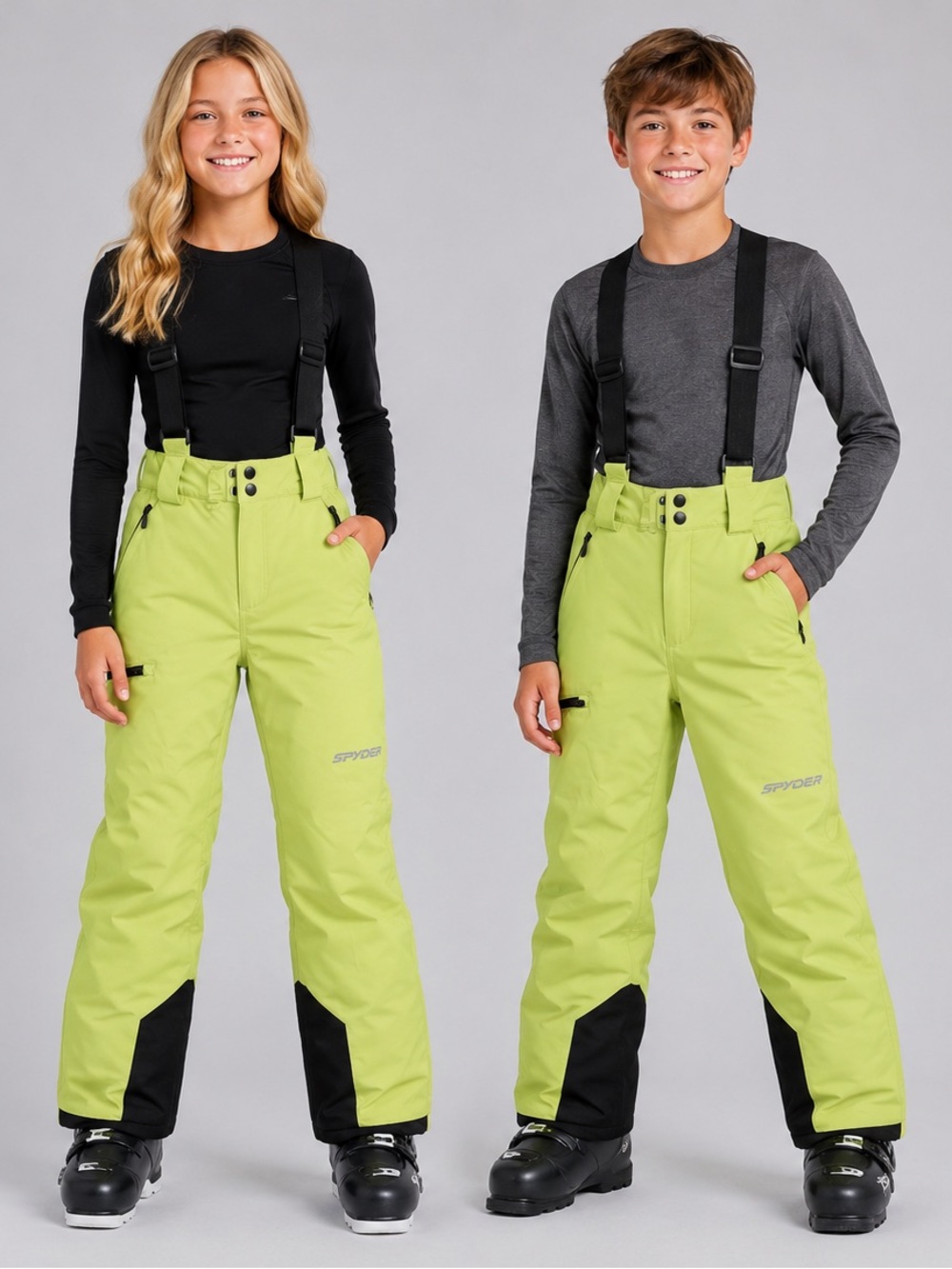 Spyder Kids Lime Green Snow Bib